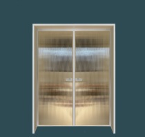 Customize to make extremely minimalist aluminum alloy glass pair open door extremely narrow frame double bag glass flat open door two open to black