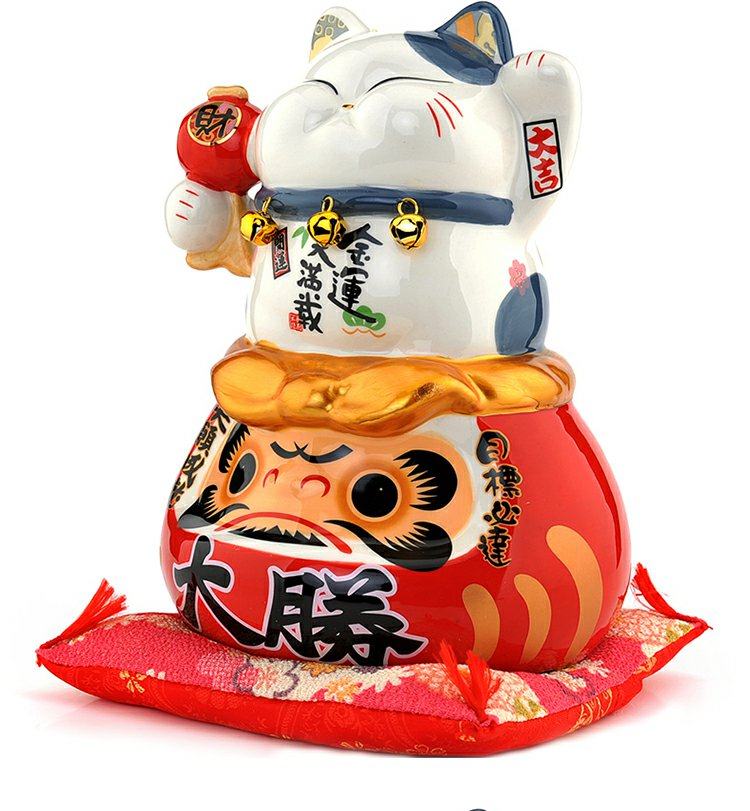 金石工坊大胜必中招财猫达摩摆件开业招财猫存钱罐店铺收银台摆件