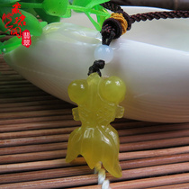 Xiu Rock Jade Gold Fish Pendant Ice Overdraft Jade Jade Gold Fish Pendant Natural Jade Carp Pendant