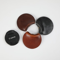 Original handmade round coin bag leather coin bag retro cowhide headphone bag thin