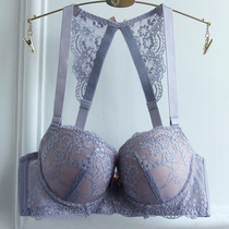 Dreamy Rose Deep V gathered thin large halter neck bra Three-breasted adjustable type comes with original glossy shoulder strap