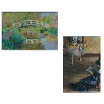 Italian tourist souvenir Skira Impressionist painter Monet water lily Degas ballet refrigerator sticker