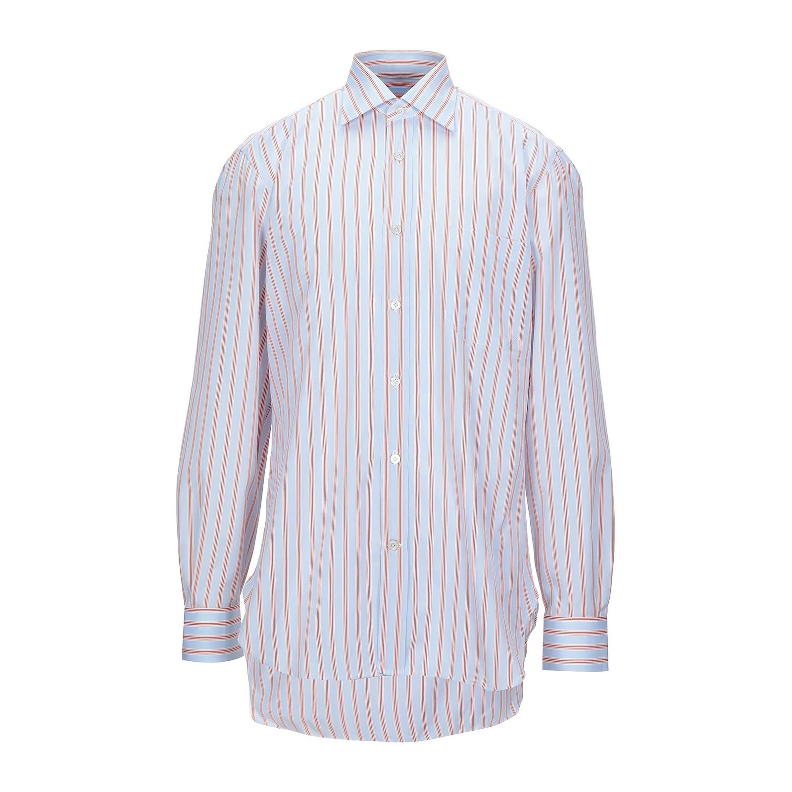 公价9280 kiton 秋冬 biella独家醉顶吉海岛棉 天蓝 手工长袖衬衫