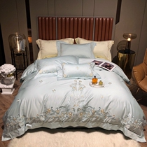 Luxury Fuanna 120 long-staple cotton four-piece cotton high-grade embroidered cotton embroidery cotton embroidery 1 8 m bedding