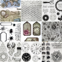 Transparent silicone seal retro icon seal DIY photo album card junkjournal hand book decoration