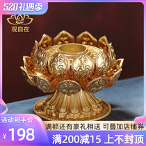 Hui Bao Seiko Pure Copper Hand Crank Transfer Warp Wheel Base Swivel Via Silo Treasure version Home Double lotus seat Concealed Pendulum