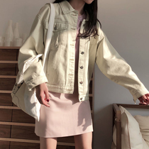 Denim jacket womens spring and autumn 2019 new Korean version loose and wild student short frock ins Hong Kong wind top tide