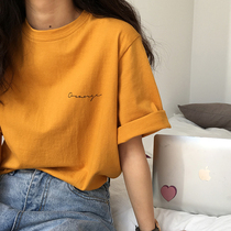 Short-sleeved t-shirt womens summer clothes 2019 new Korean version loose student wild Hong Kong taste chic mind niche top tide