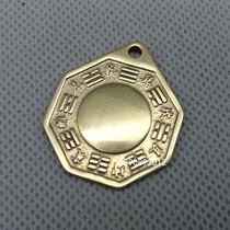 Open hanging pure copper feng shui with gossip mirror Yin and Yang gossip bronze mirror pocket can be carried with you