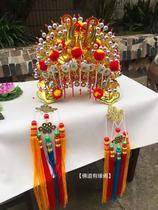 Statue of the Buddha sings Peking Opera Brides Head Adorned Pure Copper Bronze Leather Pussy Hats with the Statue Bodhisattva of the Statue of Statue