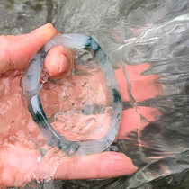 (Small floating flower) small circle mouth below 53) natural jadeite high ice seed light fine strip ice strip noble concubine bracelet