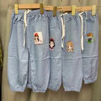 Chashan Na Han Edition of small childrens lantern pants boy and girl baby baby jeans tide freeze wire trousers