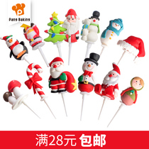 Christmas Night Christmas Soft Pottery Plugin Three-dimensional Soft Pottery Pendulum BIRTHDAY SANTA CHRISTMAS TREE CAKE DECORATION