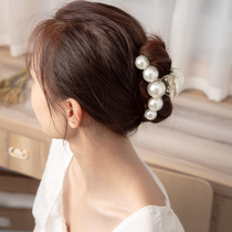 Pearl net red new styling hairpin shower white bath grab clip tie hair jewelry ponytail curls big waves