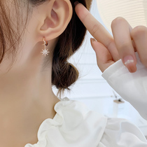 Six-pointed star stud earrings 2021 new trend eight-pointed star fashion rose gold ear buckle drop earrings summer simple