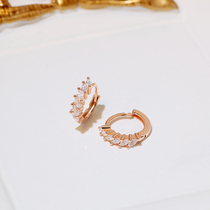 Diamond ear buckle 2021 new fashion ear ring women sterling silver temperament circle earrings small earrings Korea face small