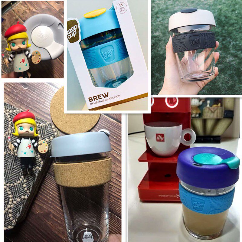 keepcup heat insulation toughened glass cup imported from australia small luxury heat insulation coffee cup portable couple cup tea cup