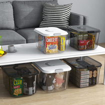 Plastic containing box Japanese style bedroom containing basket Enclosed Wardrobe Finishing Box Clothes toy Debris Snack storage