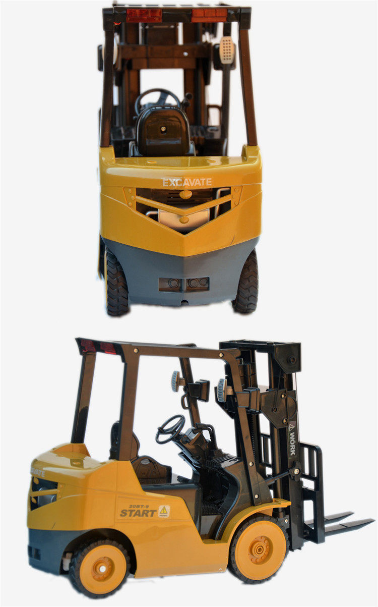 遥控叉车儿童玩具无线遥控叉车汽车模型男孩礼物充电大号工程车