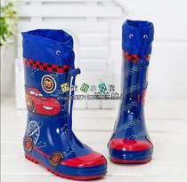 Childrens Boys corset mouth cartoon rain boots blue McQueen water shoes speed sports water boots