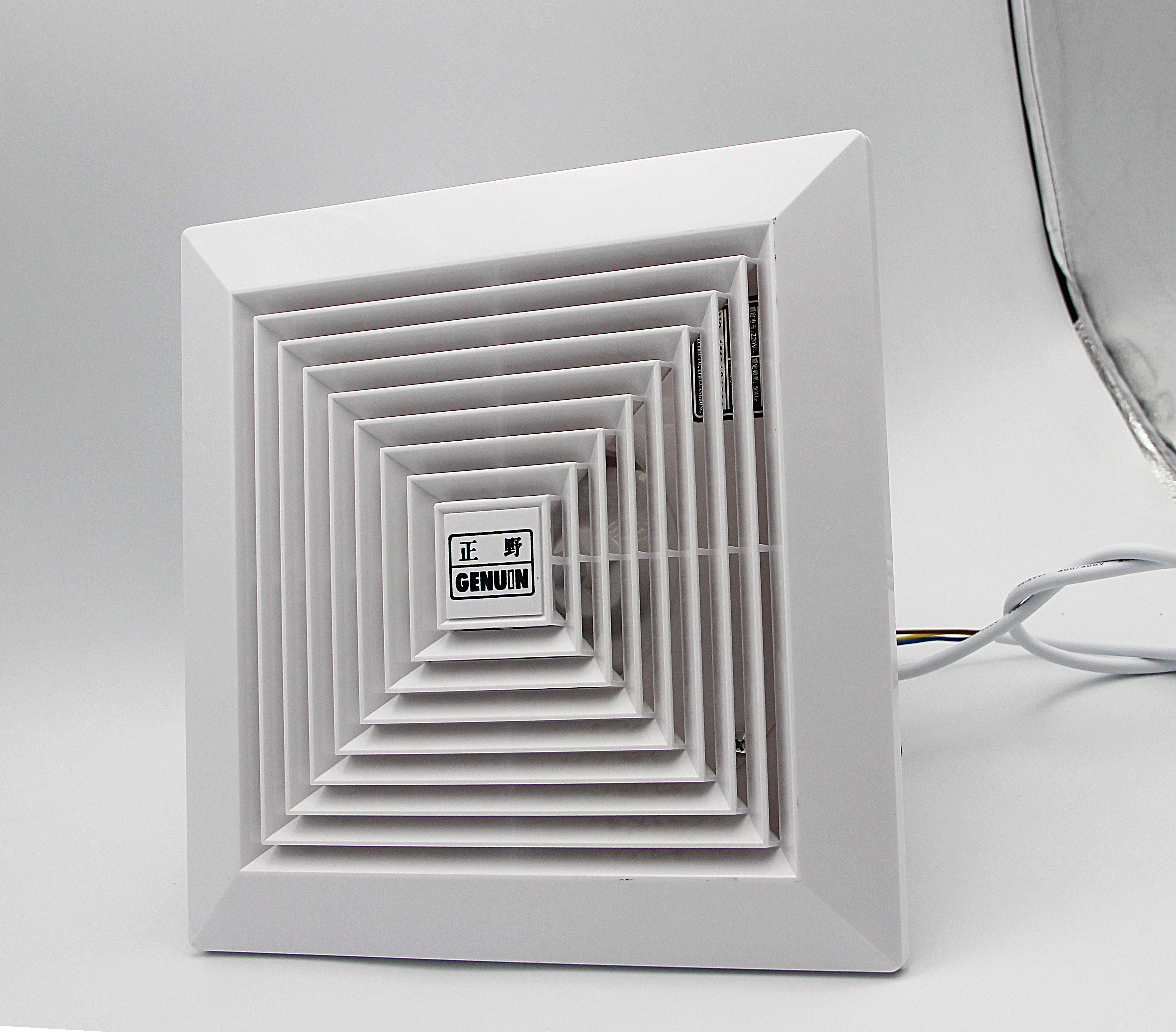 正野排气扇12寸bpt15-23c卫生间厨房天花板管道式 静音吸顶换气扇