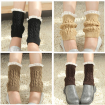 Korean womens socks lace wool socks boots knitted fashion leg sets autumn and winter feet cute socks