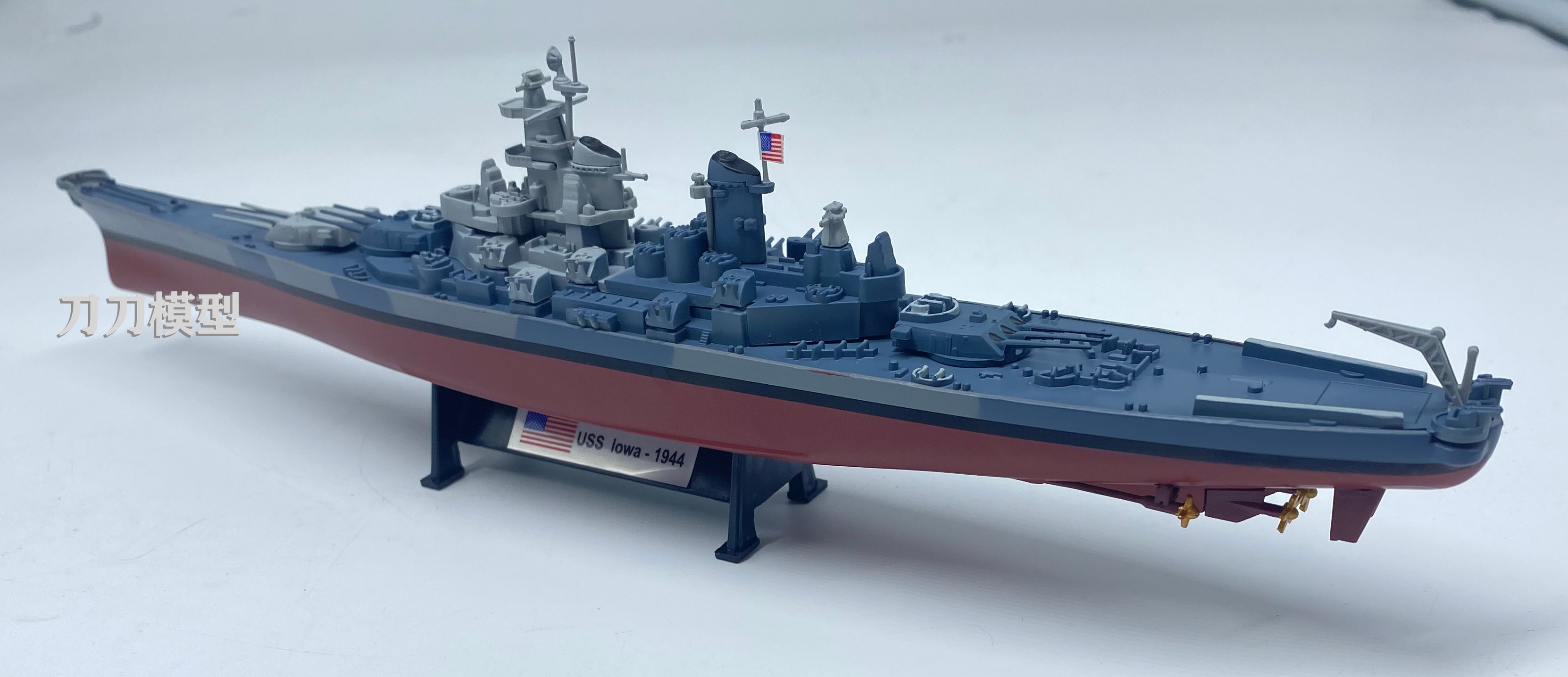 二战航母模型成品0美国依阿华号战列舰bb61军舰战舰仿真静态摆件