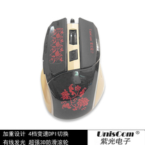 Purple Light Electronic U29 Notebook USB Wired Mouse Desktop PC Gaming Electric Race Aggravating Glowing Mouse