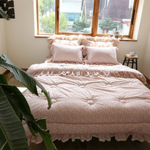 Aika love home Korea cute little flower exquisite girl ruffled spring and autumn core quilting