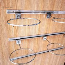 SQUARE PIPE STRAIGHT LEVER UPPER WALL BALL RACK GROOVE STRIP HOOK SHOW RACK CLOTHING ACCESSORIES BASKETBALL HANGING RACK STILETTO METAL SCREWS