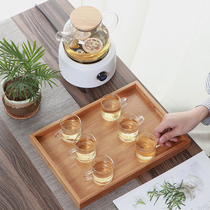 Flower teapot electric boiling glass household cooking teapot fruit tea set electric ceramic stove set filter heating heat-resistant afternoon tea