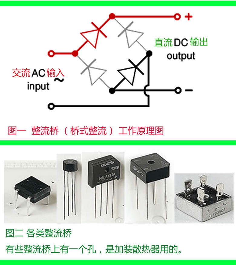 整流桥堆接线实物图图片