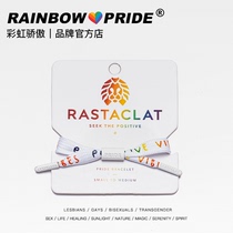 RainbowPrideRASTACLAT Official 2021 Rainbow Collection Pride Month LGBT Shoelace Bracelet