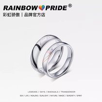 RainbowPride Korean titanium steel ring heart shaped couple ring Same sex LES lesbian GAY Pride Month
