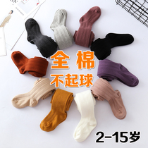 Childrens pantyhose cotton dance socks autumn and winter girls exercise stockings childrens knitted stretch pantyhose Spring and Autumn 20