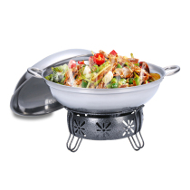 Thickened stainless steel small hot pot dry pot pot household solid liquid alcohol stove student dormitory portable dry boiler