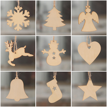 Christmas decorations wooden Christmas tree decorations pendants home hangers a pack of 10 pieces