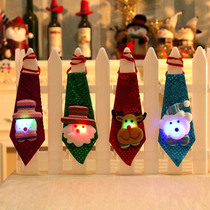 Christmas Tie Adult Children School Ornaments Christmas Items Tie Can Glow Tie Ties