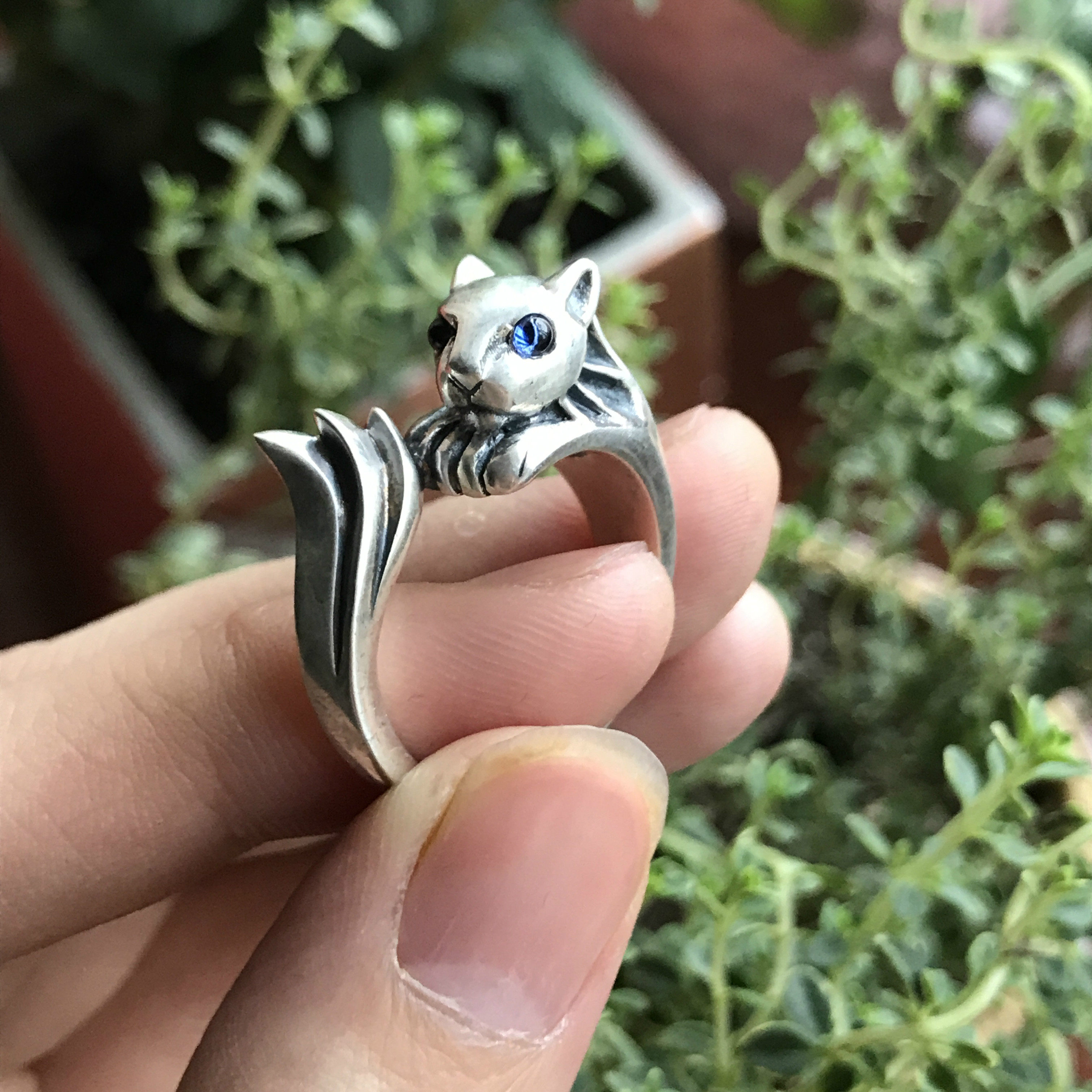 银猫戒指   黑暗之魂3 游戏主题 戒指 指环 925纯银 黑魂