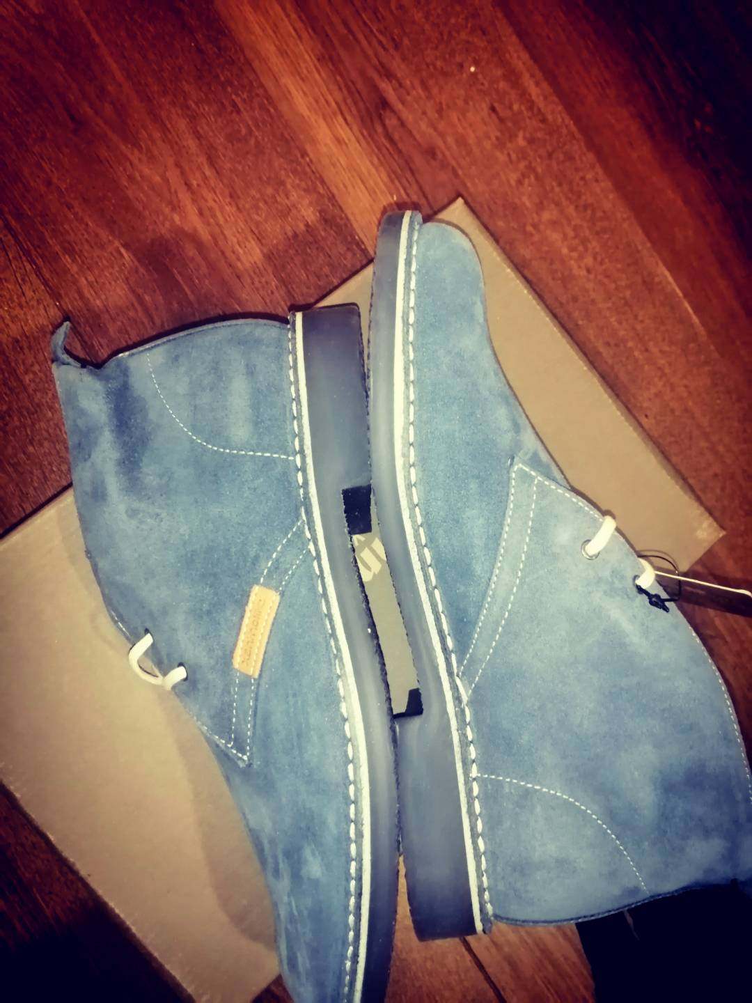 xantholite男士靓丽蓝色牛皮鞋子(极品意大利产,特卖场调价捡漏咯,120