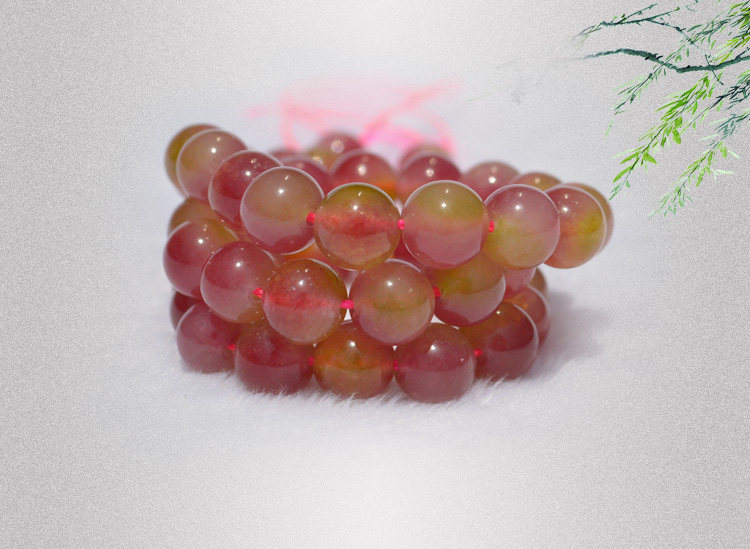 西瓜玉髓diy手工饰品配件散珠手链圆珠项链天然水晶珠子自制材料