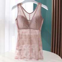 Thin breathable bra bottoming camisole womens inner with super fairy lace chest pad integrated belly body body top