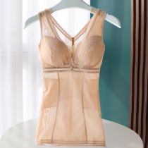 Early spring top thin section camisole with chest pad womens inner build tight-fitting belly waist body sculpting underwear