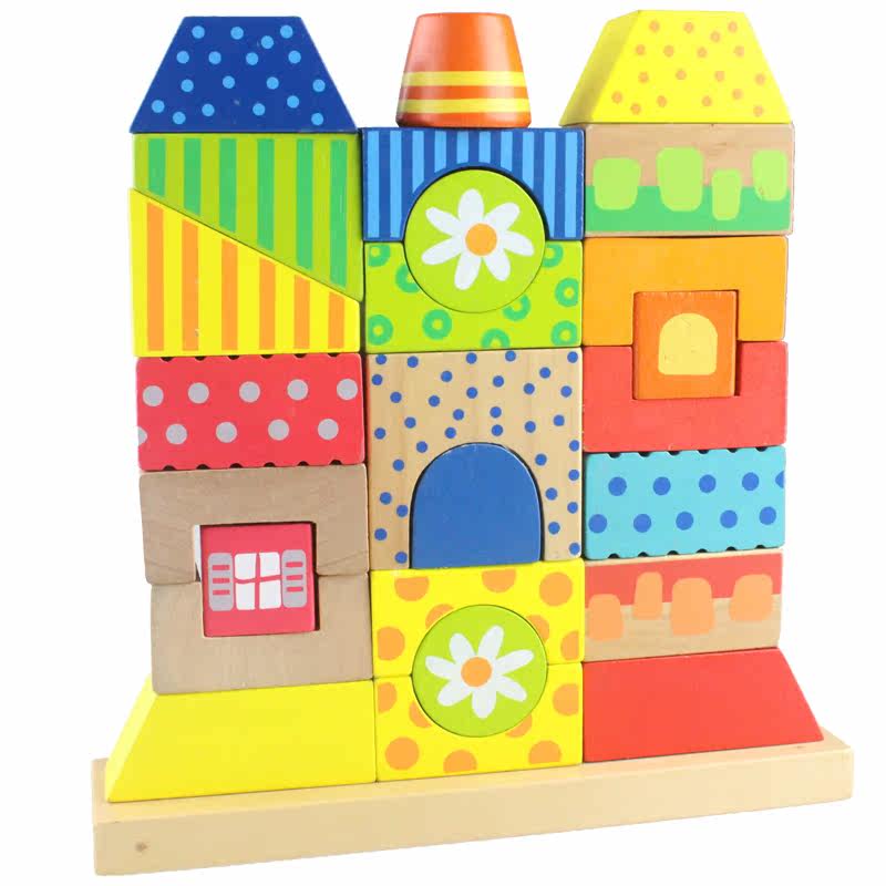 1-2-3三岁以下宝宝儿童叠叠乐叠叠高层层叠套柱几何积木益智玩具