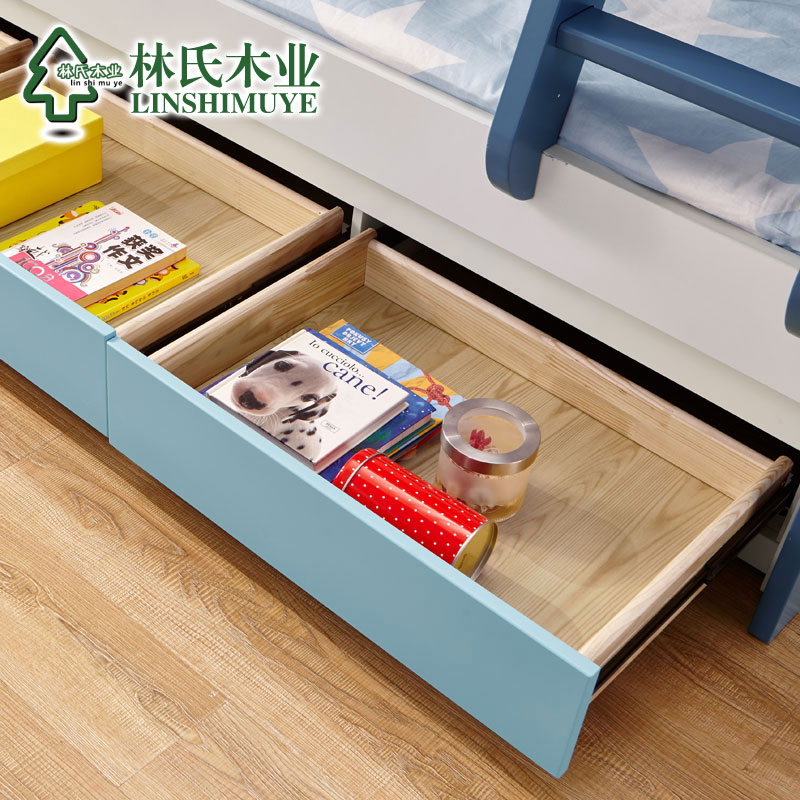 林氏木业多功能儿童床高低床组合男孩母子床双层床上下床家具A-02产品展示图3