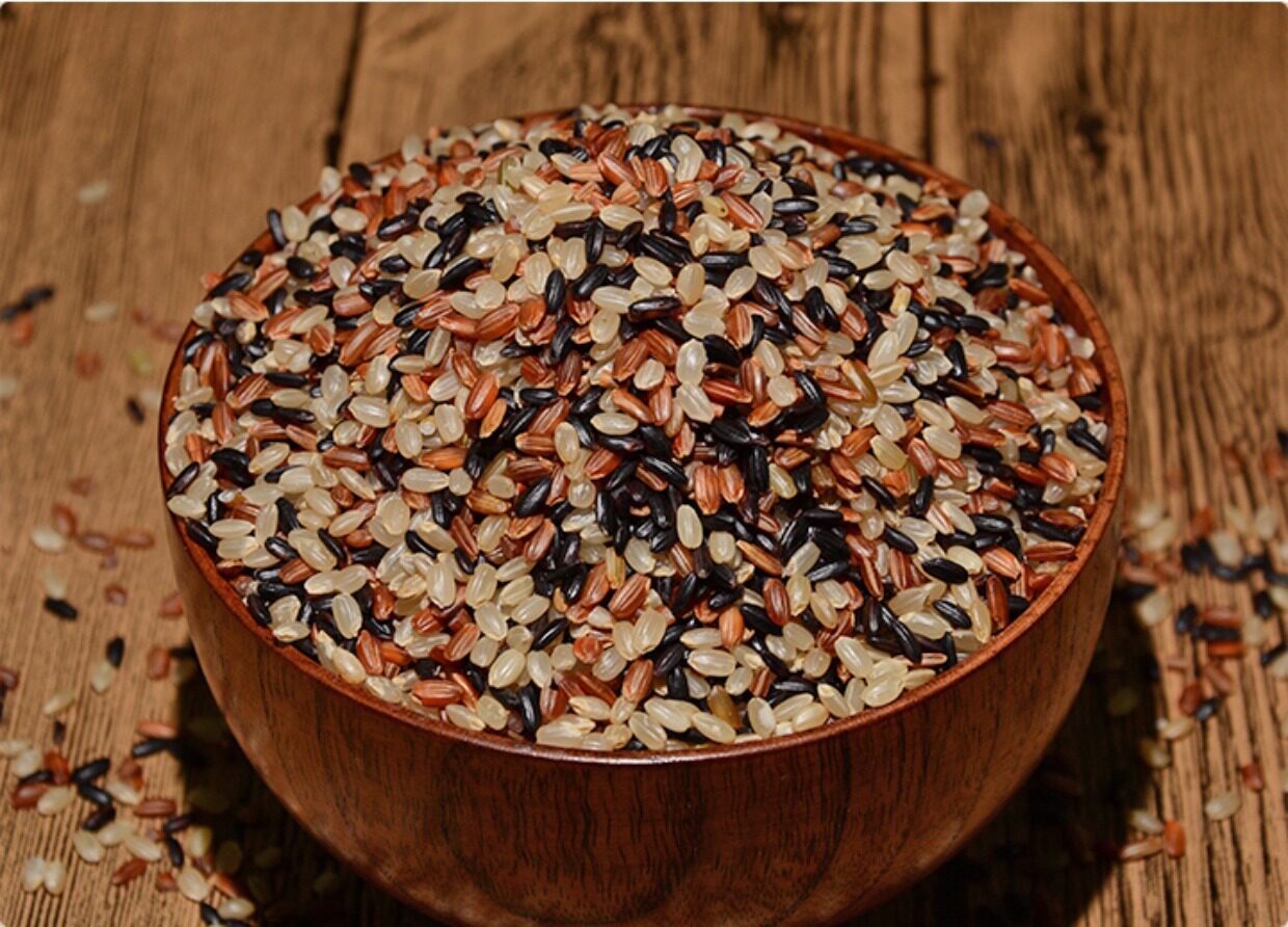 三色糙米 粗粮饭糙米饭低糖健身餐孕妇粗粮五谷杂粮饭组合2500g