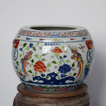 Jingdezhen Classical Ceramics Koi Fish Tank Chinese Hotel Opening Home Soft Decoration Jewelry Cornucopia