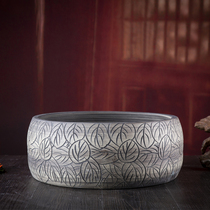 Jingdezhen creative coarse pottery ceramic fish tank flowerpot large bowl lotus water lily lotus bowl table goldfish tank turtle tank