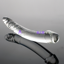 New double-headed glass crystal penis female masturbator masturbation stick Anal plug vestibular appliance G-spot stimulation