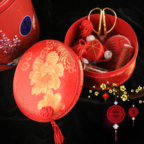 Wedding supplies needlework box bag set festive bride female family dowry high-end creative wedding supplies needlework bag box